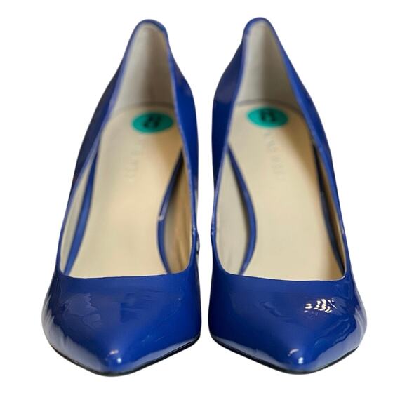 NWT Nine West Heels - Cobalt Blue Patent Pumps - 8 - Picture 2 of 10